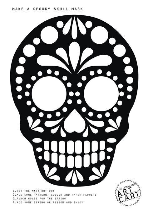 Day Of The Dead Skull Template Printable